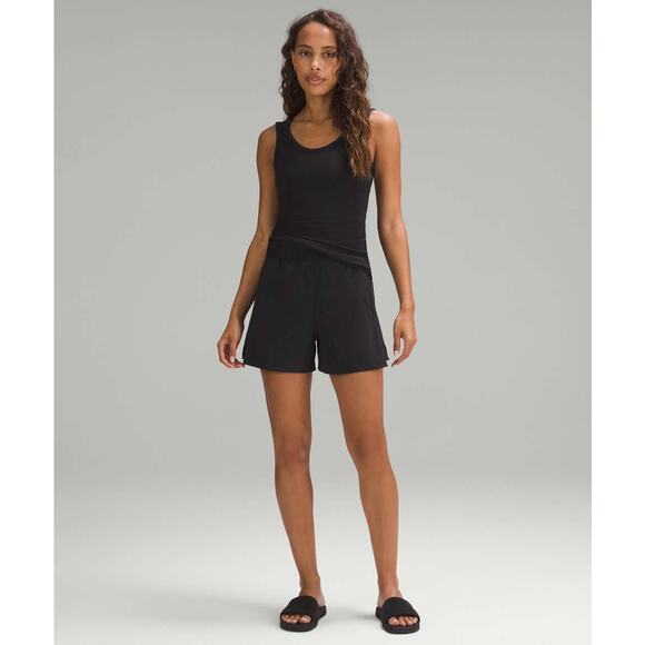 Lululemon Stretch Woven Relaxed-Fit High-Rise Short 4" in Black Size Medium - Picture 1 of 6